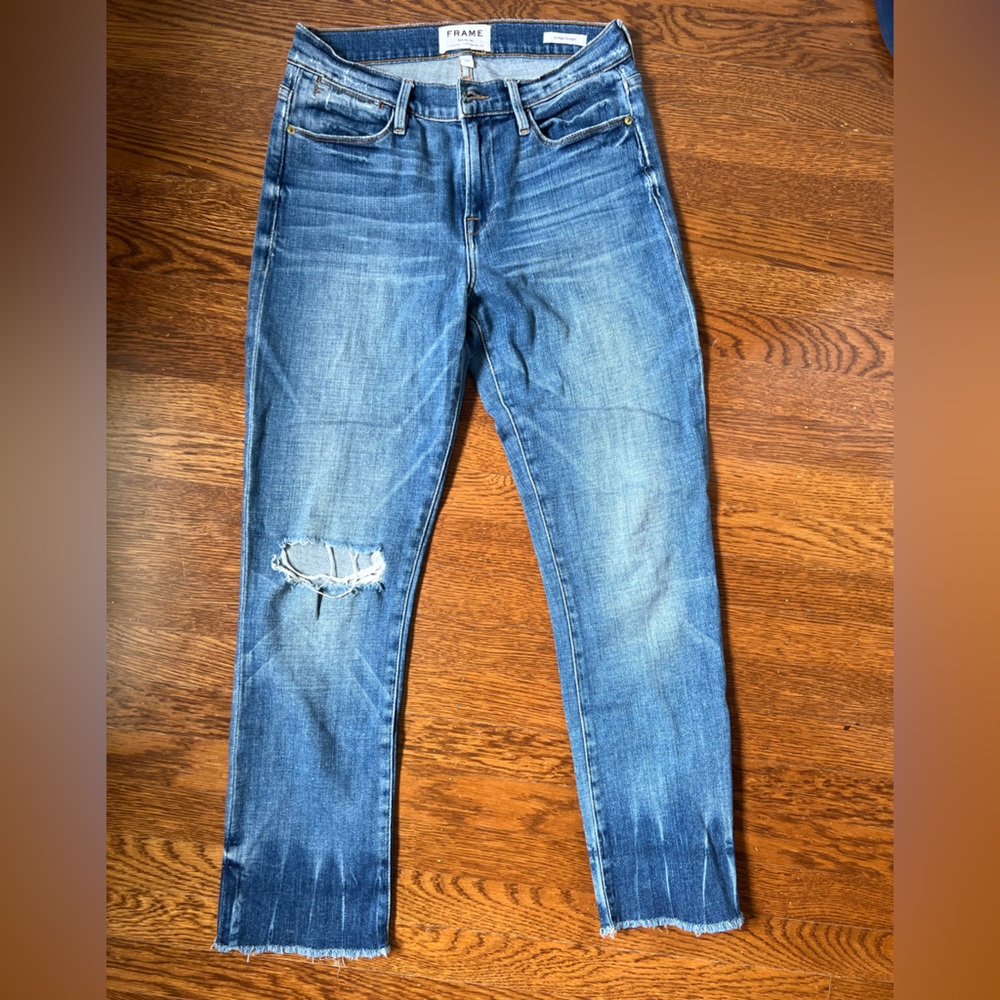 Frame Le High Straight cropped jeans